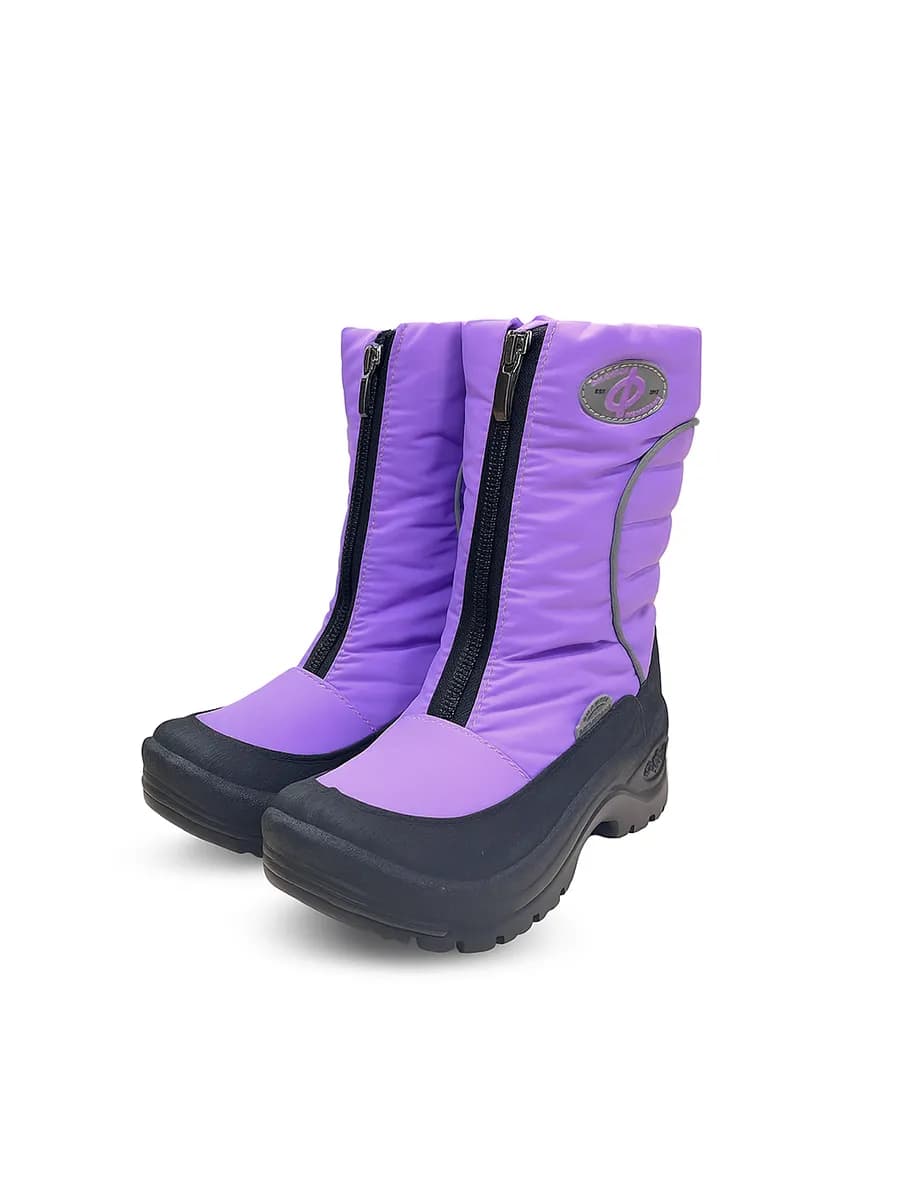 Дутики зимние для девочки натуральная шерсть на молнии