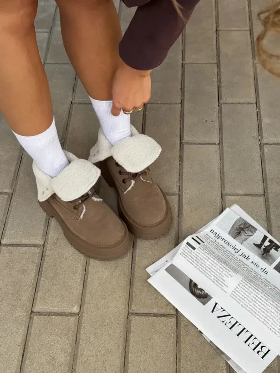 Зимние ботинки со шнуровкой берцы