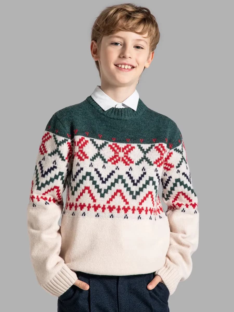 Джемпер вязаный с узором