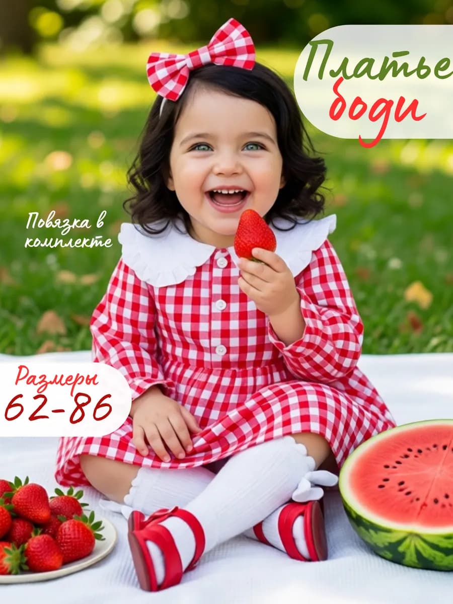 Платье боди для новорожденных