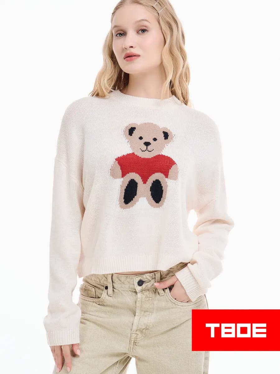 Джемпер трикотажный с принтом