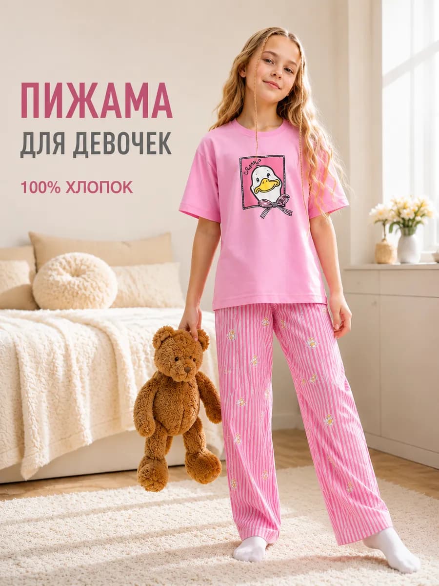 Пижама детская с штанами комплект