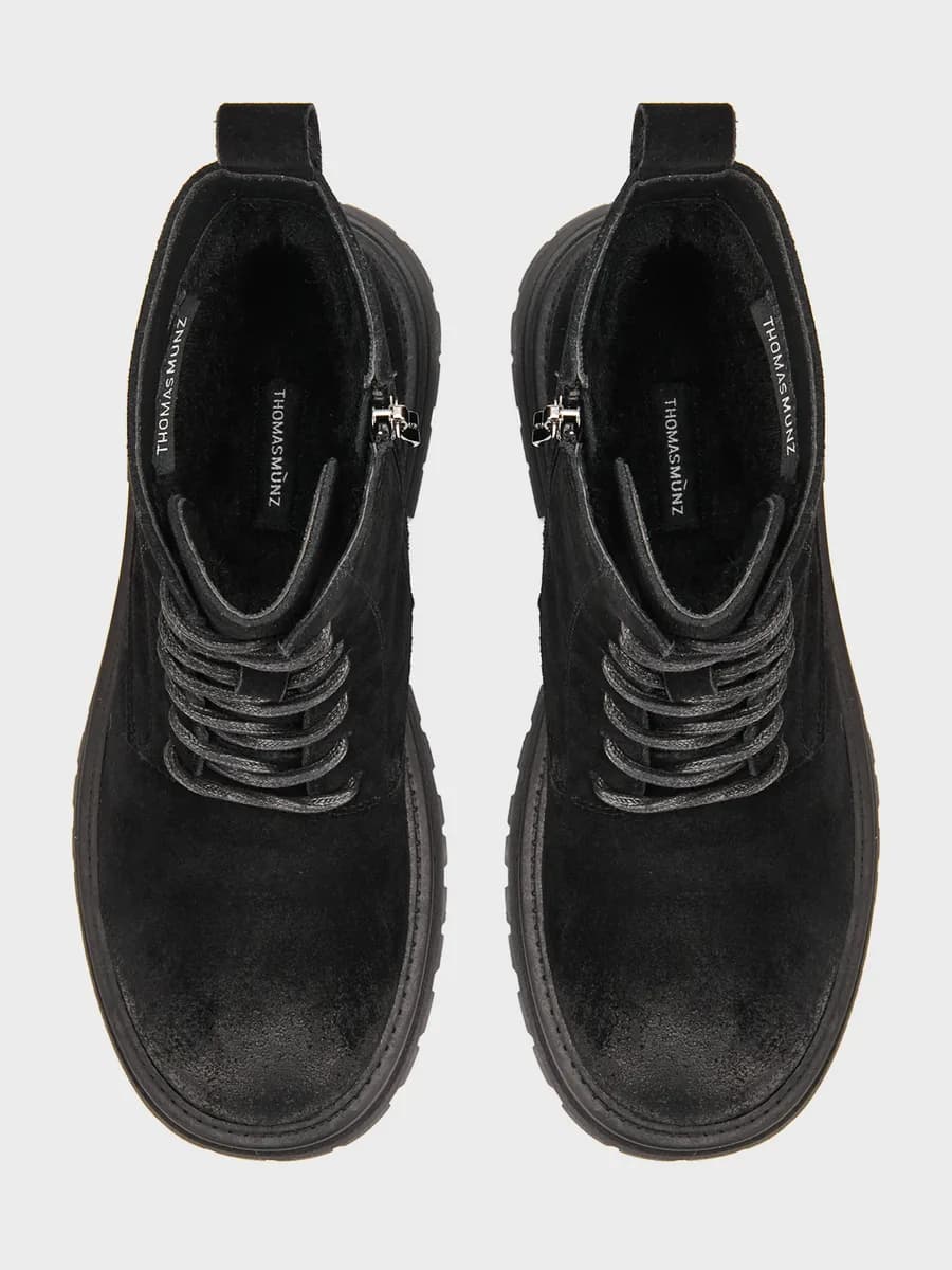 Ботинки зимние натуральная кожа и мех на каблуке