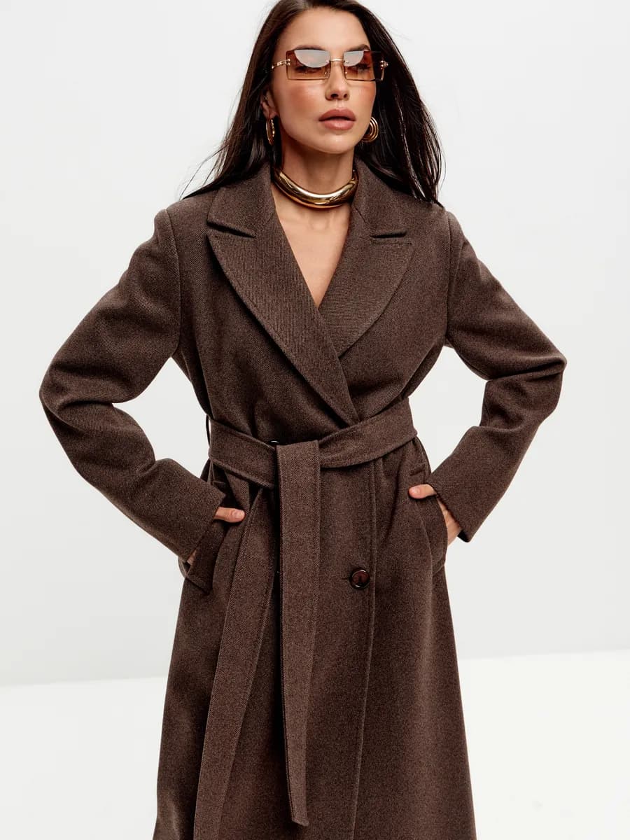 Пальто длинное веснаосень