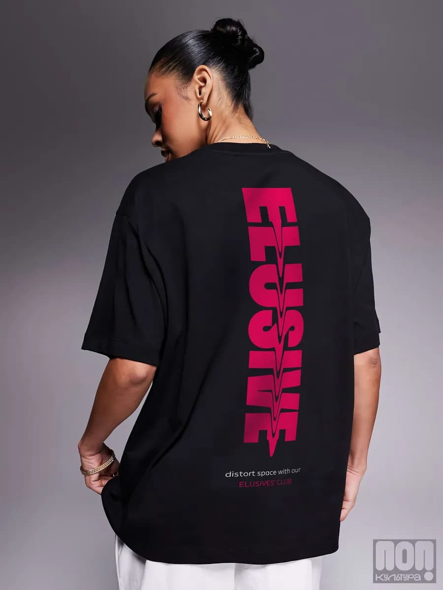 Футболка oversize с принтом Elusive