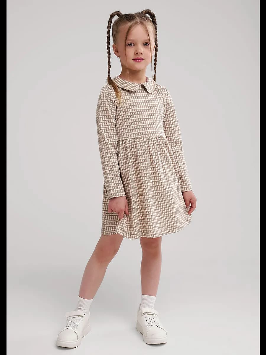 Платье в садик с длинным рукавом