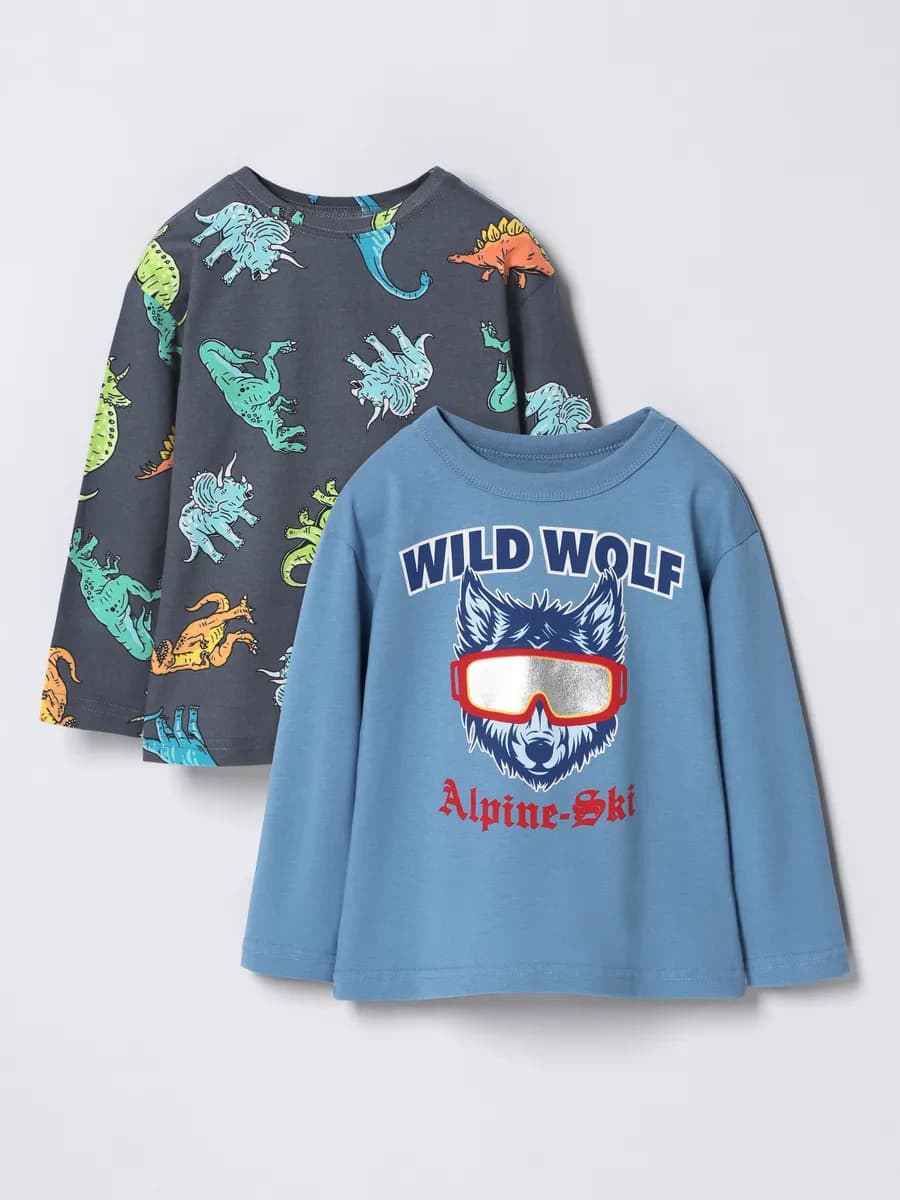 Лонгслив для мальчика в садик набор 2 шт