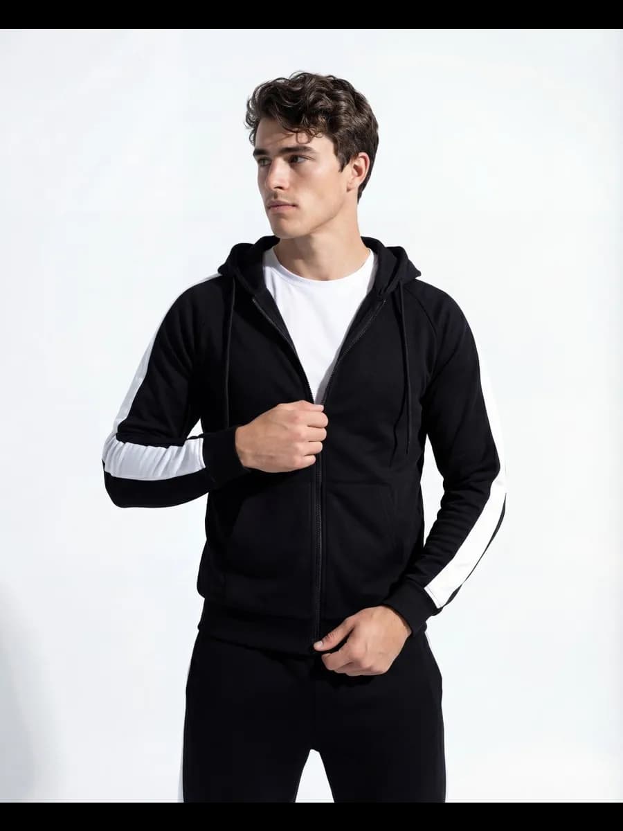 Толстовка на молнии с капюшоном оверсайз зипка реглан