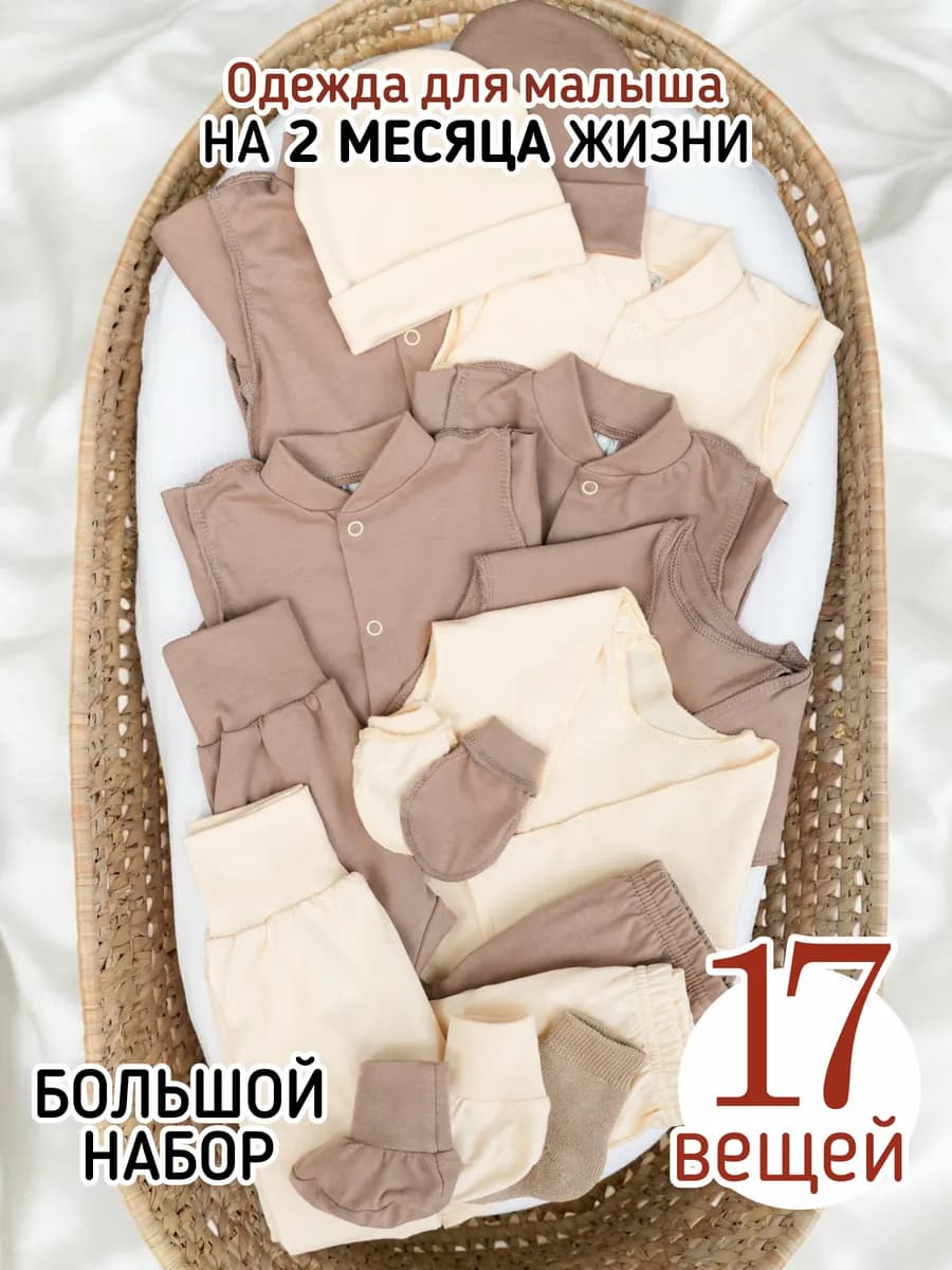 Комплект одежды для новорожденных на выписку в роддом набор