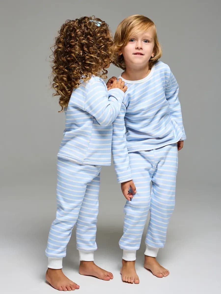 Утепленная детская теплая пижама с начесом