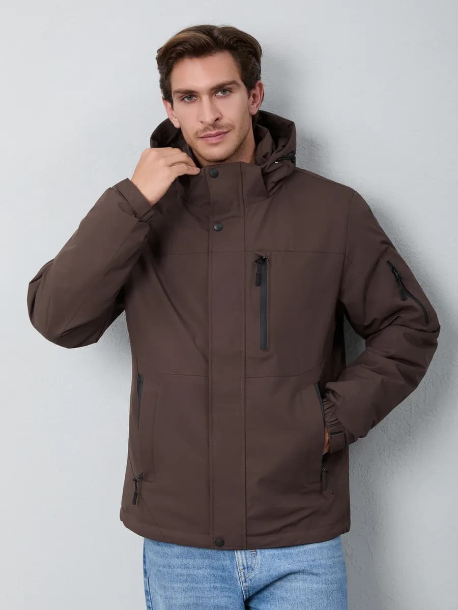 Куртка демисезонная с капюшоном - фото 1