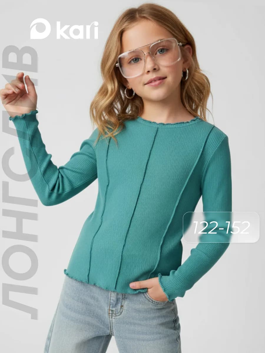 Лонгслив для девочки в школу - фото 1