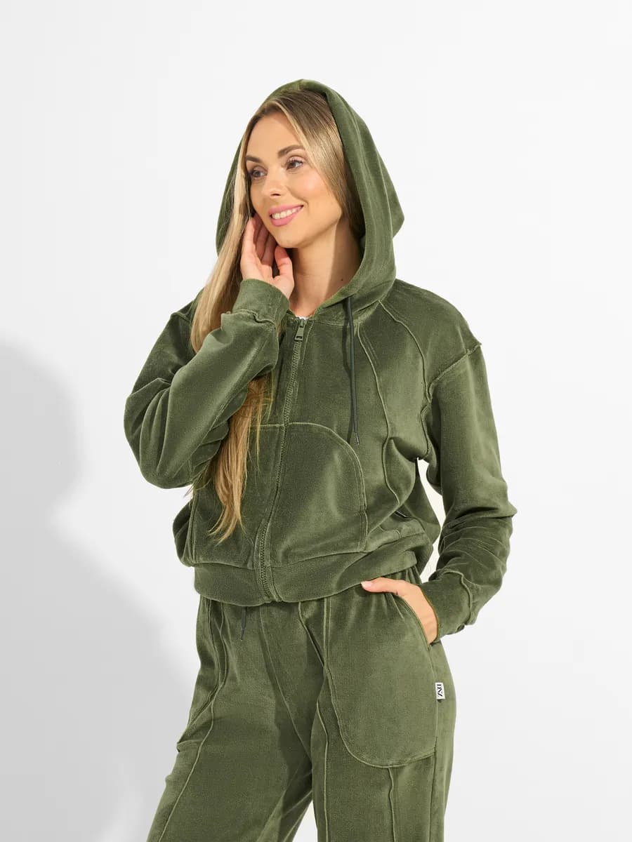 Костюм с укороченным худи