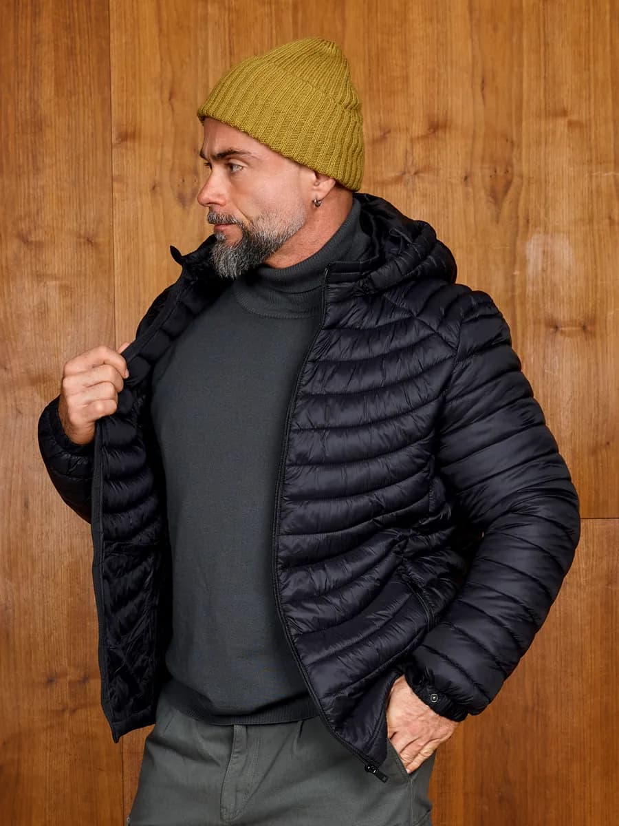 Куртка стеганая демисезонная с капюшоном