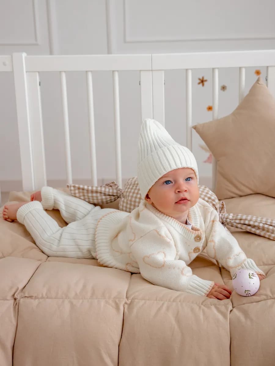 Костюм вязаный для новорожденных премиум