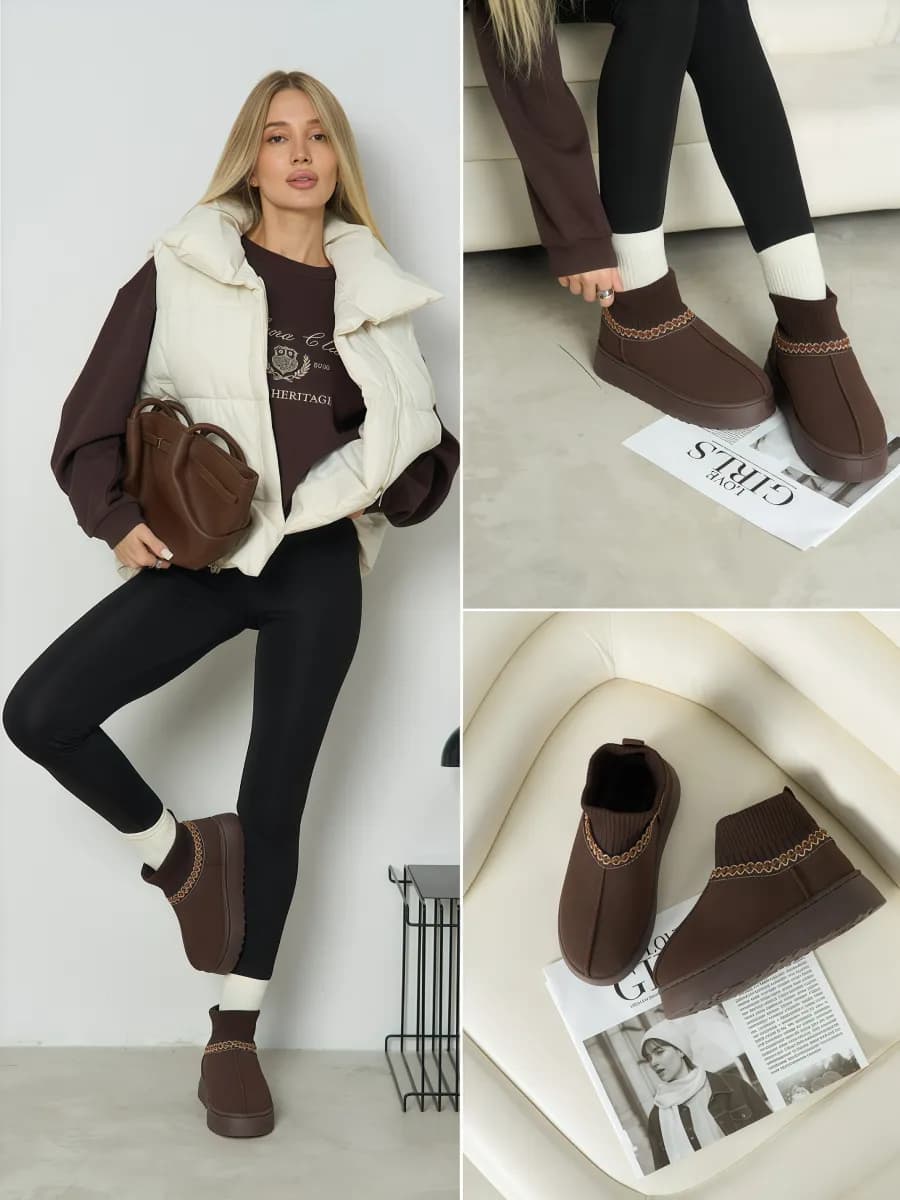 Угги зимние натуральные на платформе