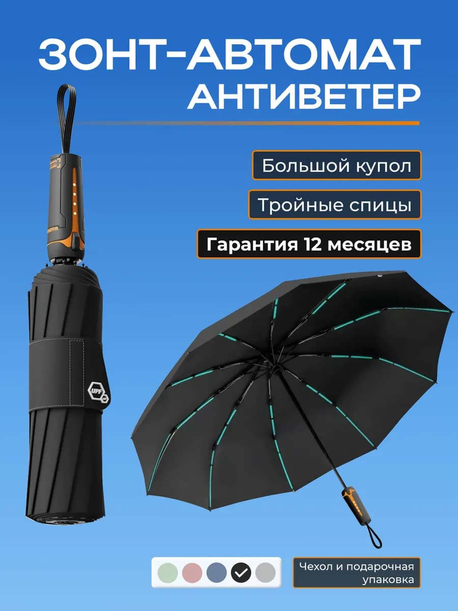 Зонт автомат антиветер