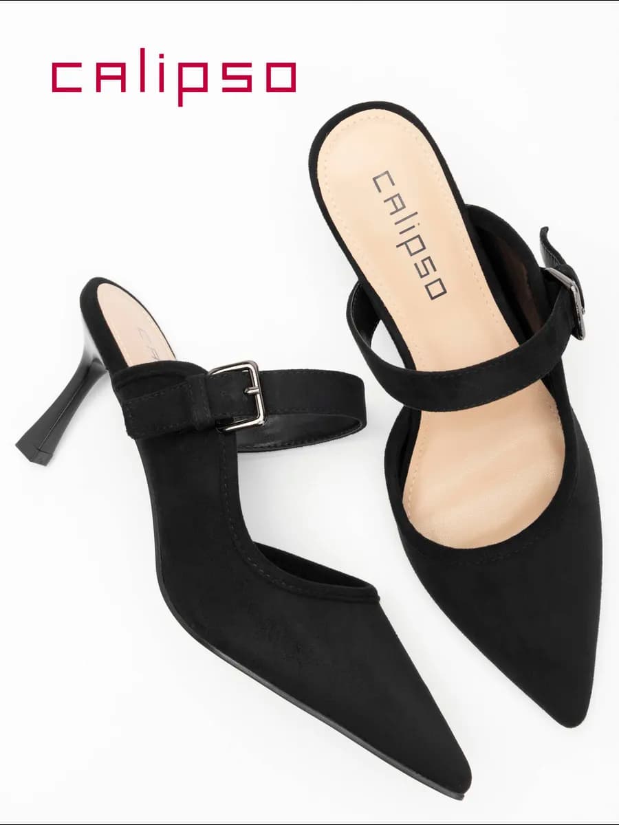 Мюли женские на каблуке