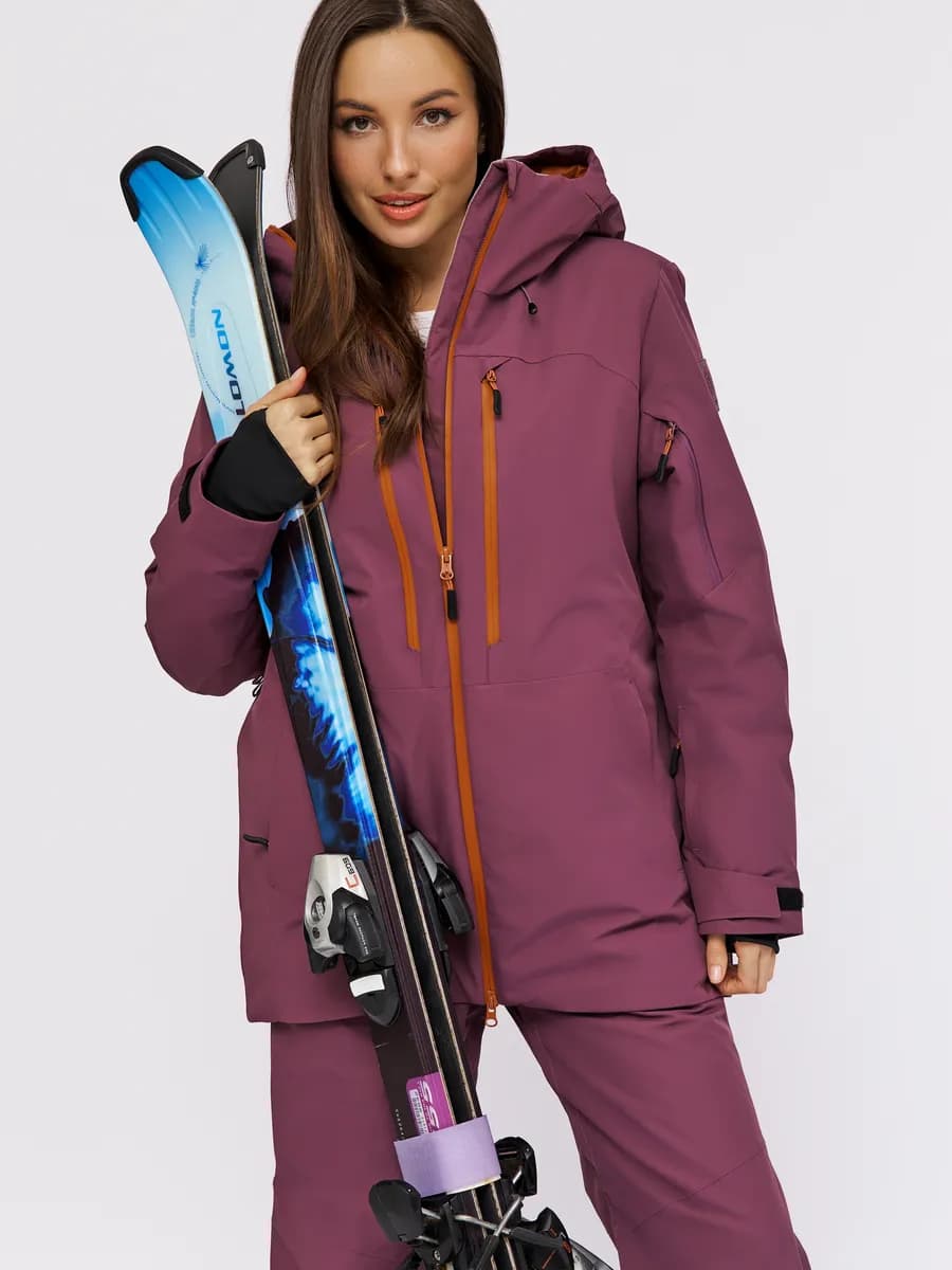 Куртка горнолыжная сноубордическая утепленная с капюшоном
