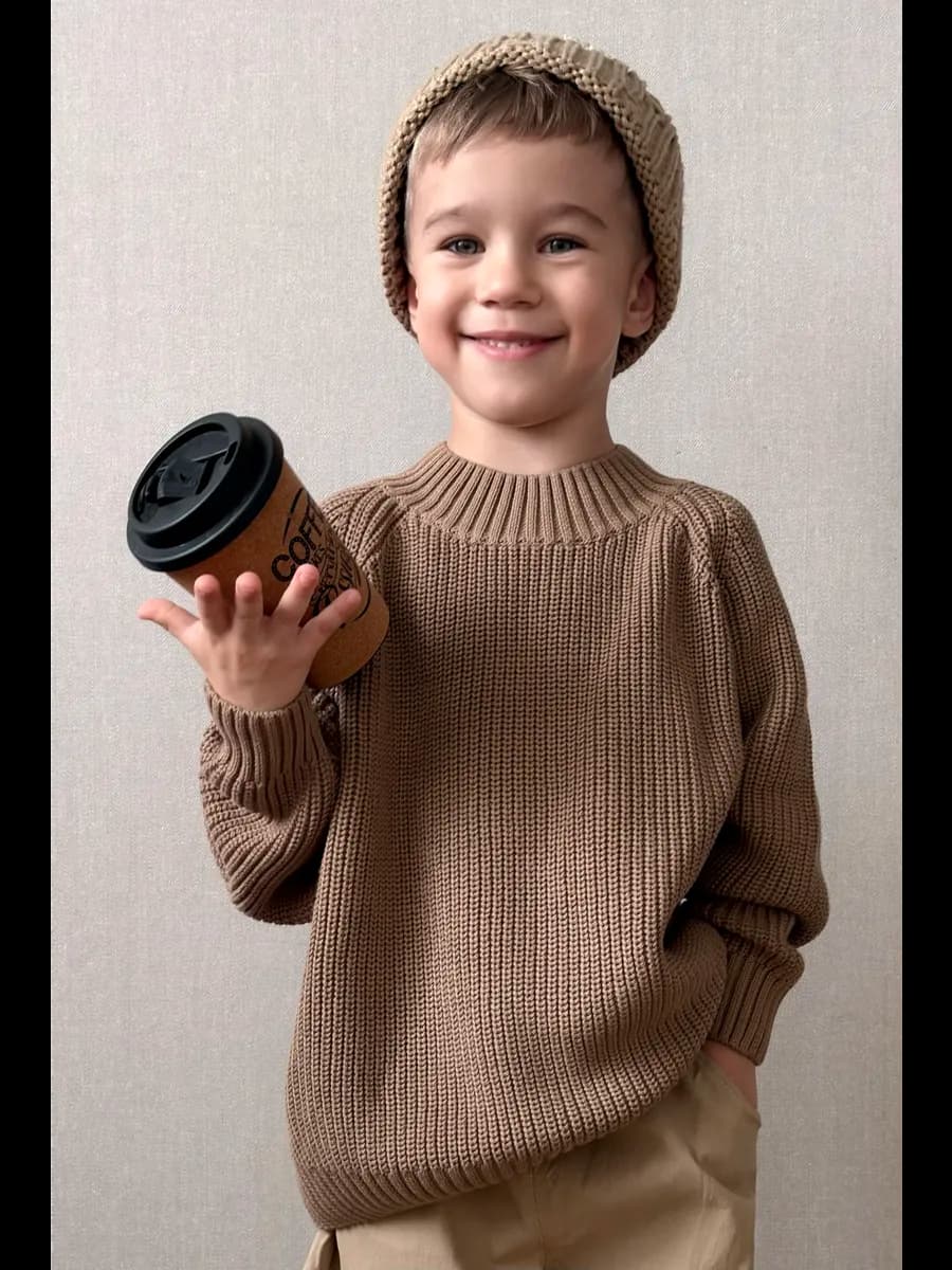 Свитер, пуловер, джемпер оверсайз детский хлопковый