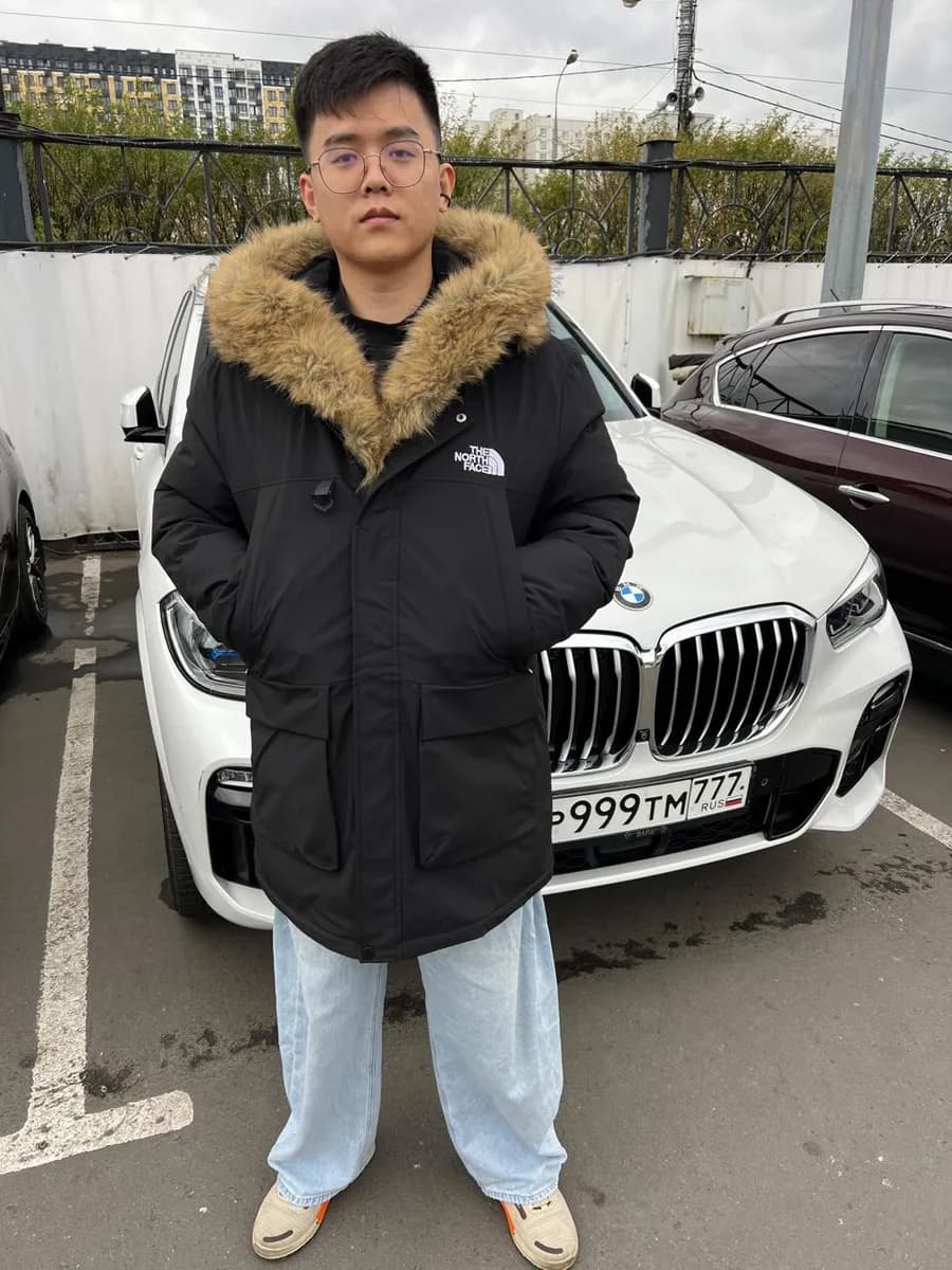 Удлиненный пуховик, парка зимняя