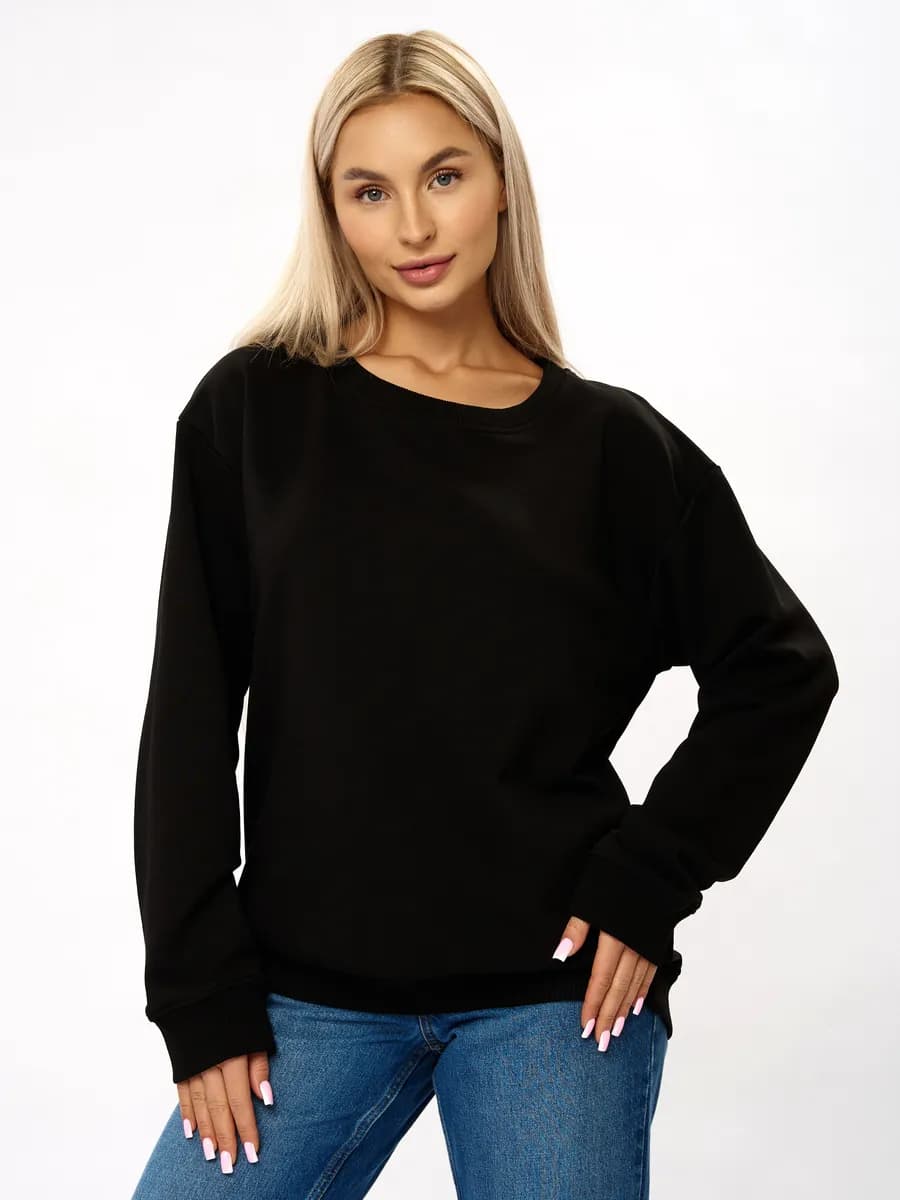 Свитшот оверсайз базовый без начеса толстовка