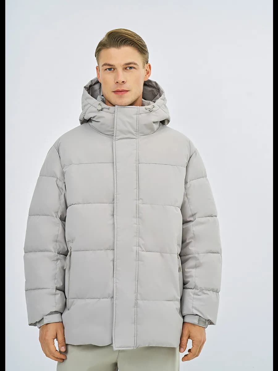Куртка стеганая пуховик зимний с капюшоном