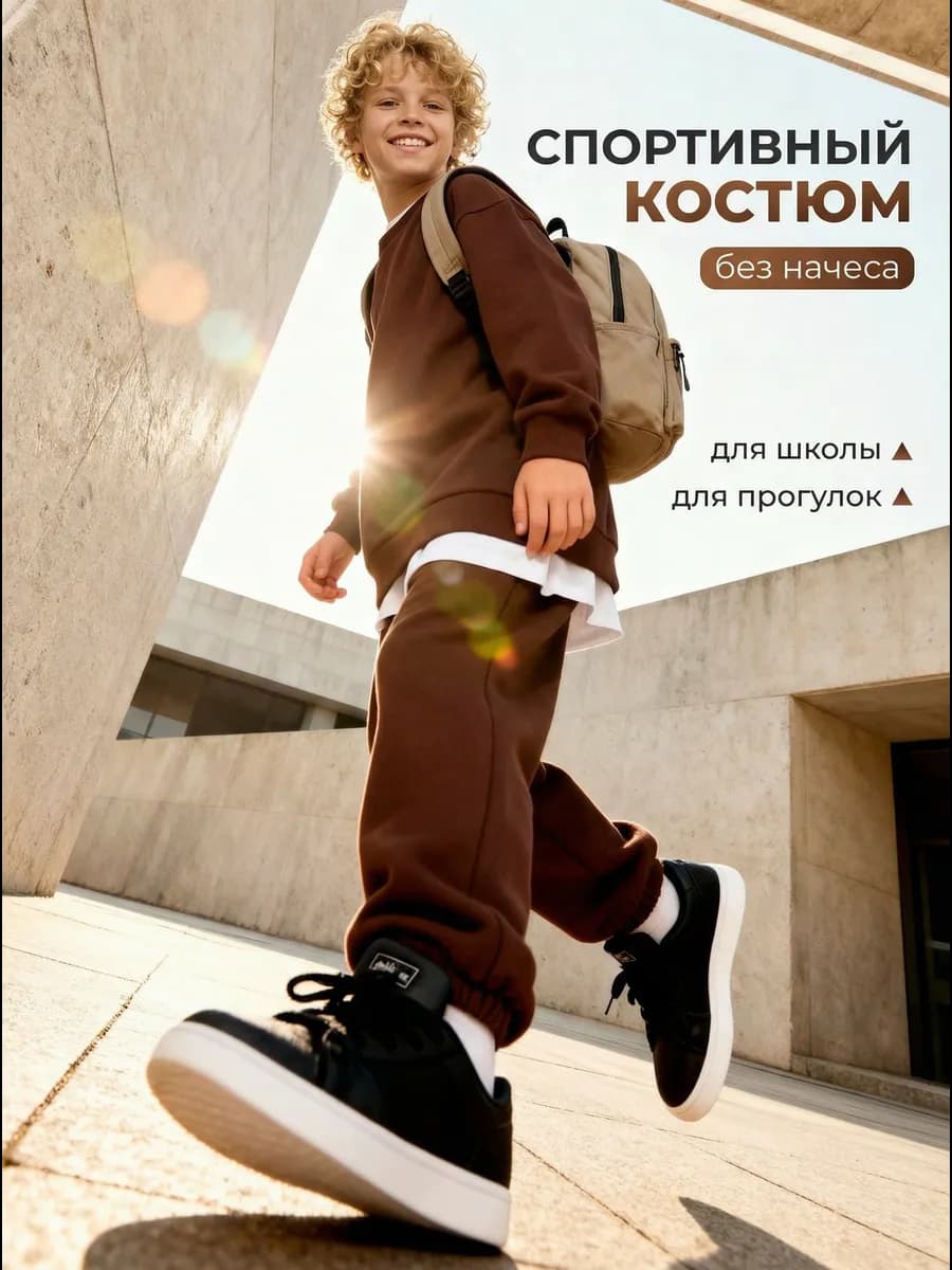 Спортивный костюм оверсайз без начеса