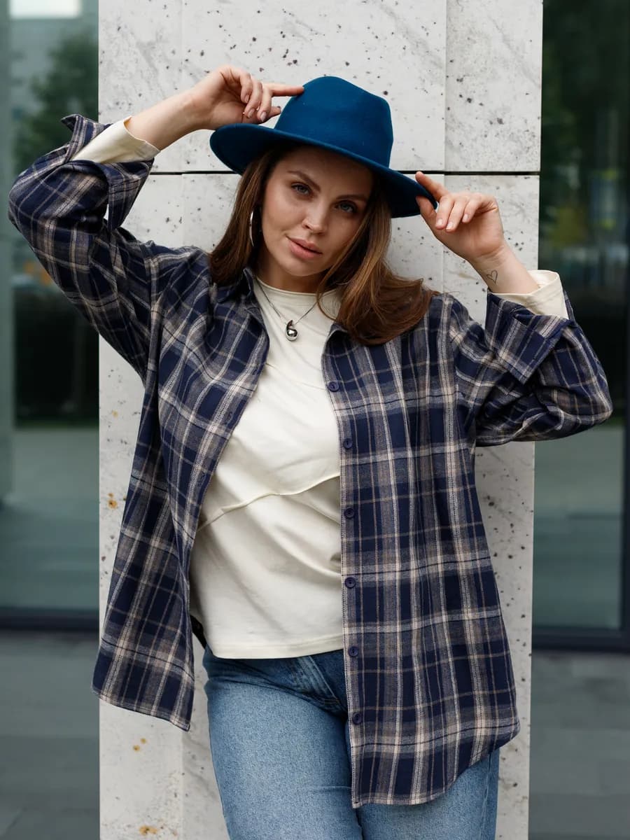 Рубашка в клетку большие размеры