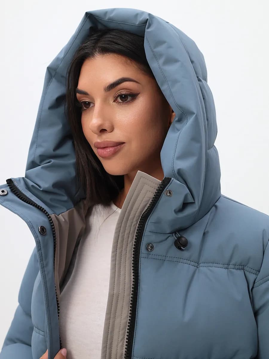 Куртка зимняя длинная с капюшоном - фото 1