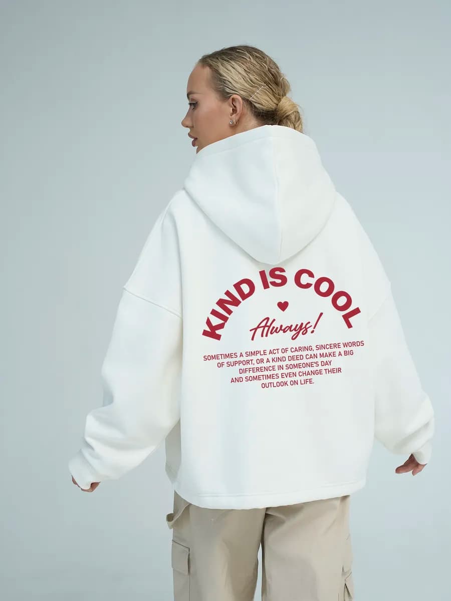 Худи оверсайз с принтом KIND