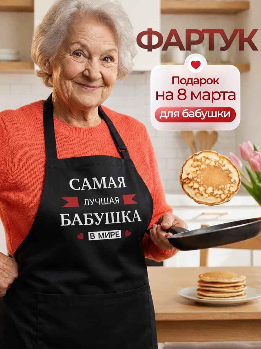 Фартук подарок на 8 марта для бабушки