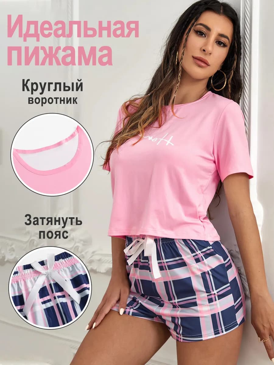 Пижама с шортами и футболкой