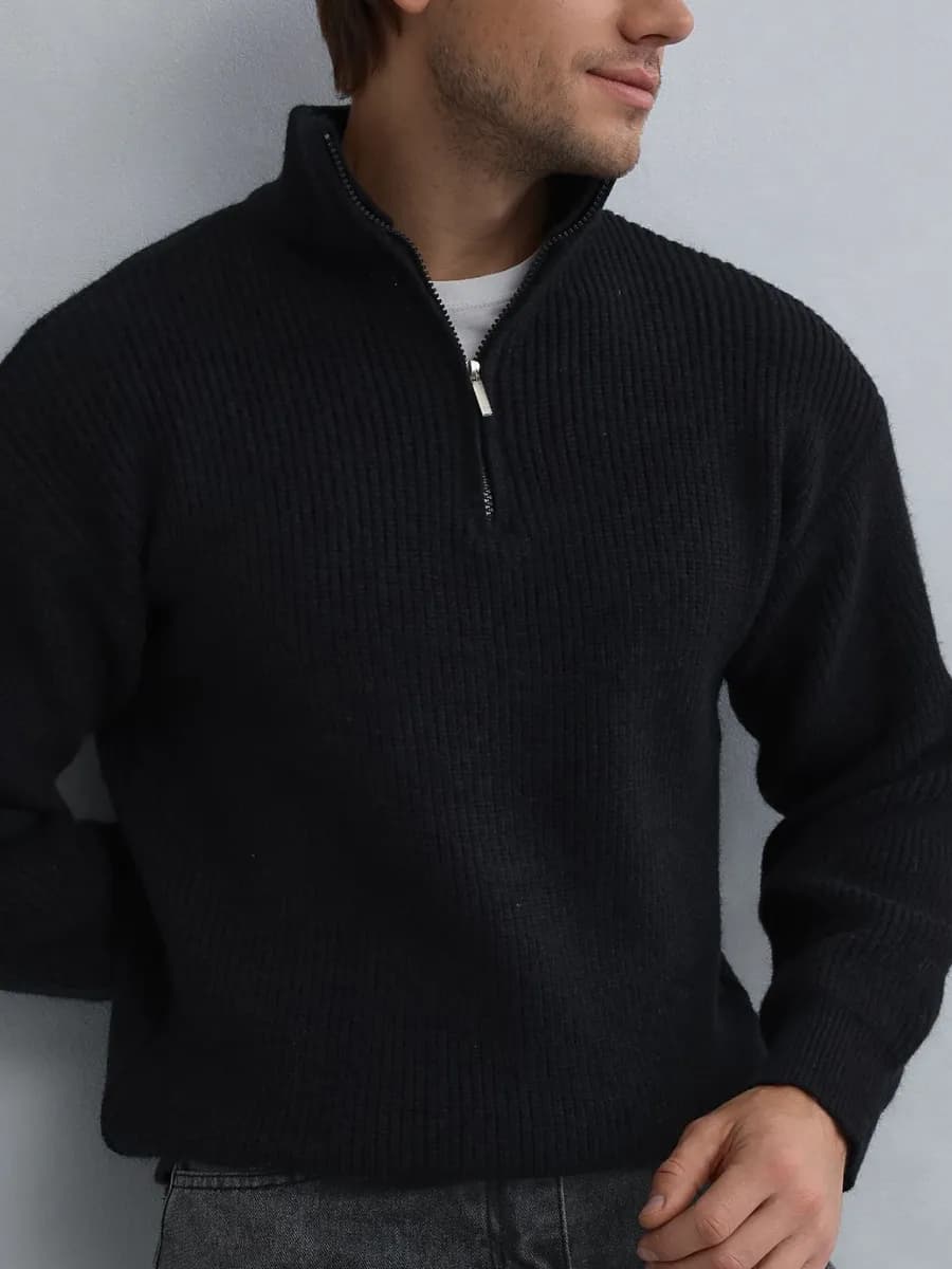 Свитер с горлом на полузамке - фото 1