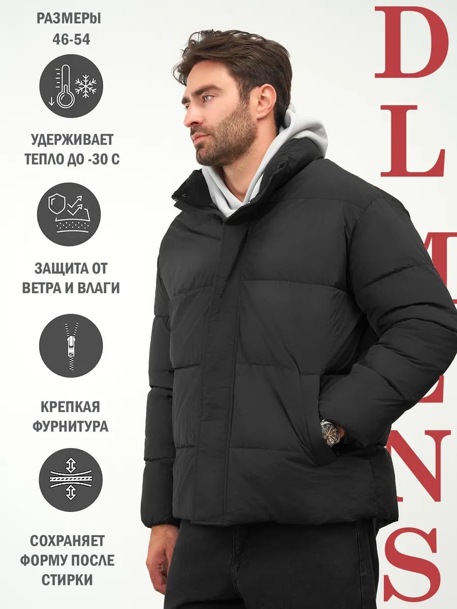 Куртка зимняя оверсайз без капюшона