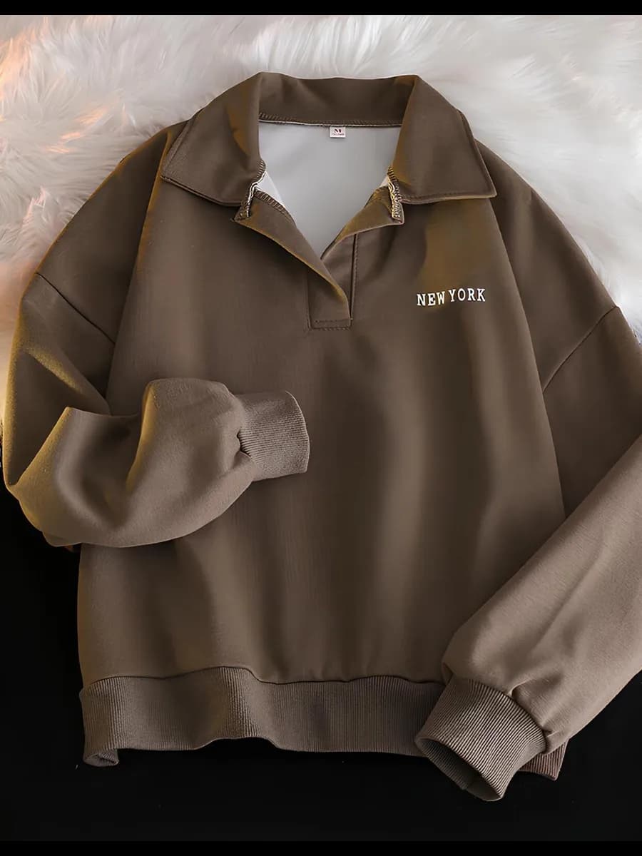 Свитшот оверсайз c воротником