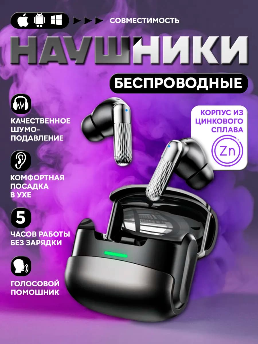 Наушники беспроводные для iPhone и Android