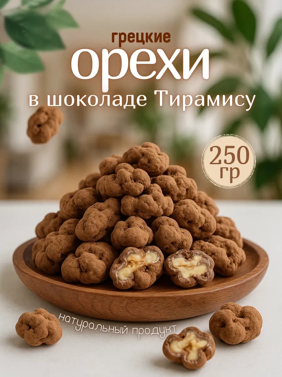 Грецкие Орехи в Шоколаде Тирамису 250 гр