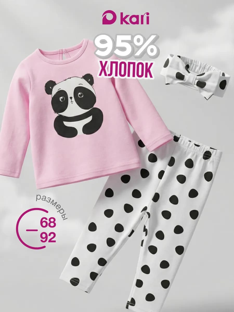 Костюм для новорожденных девочек с повязкой