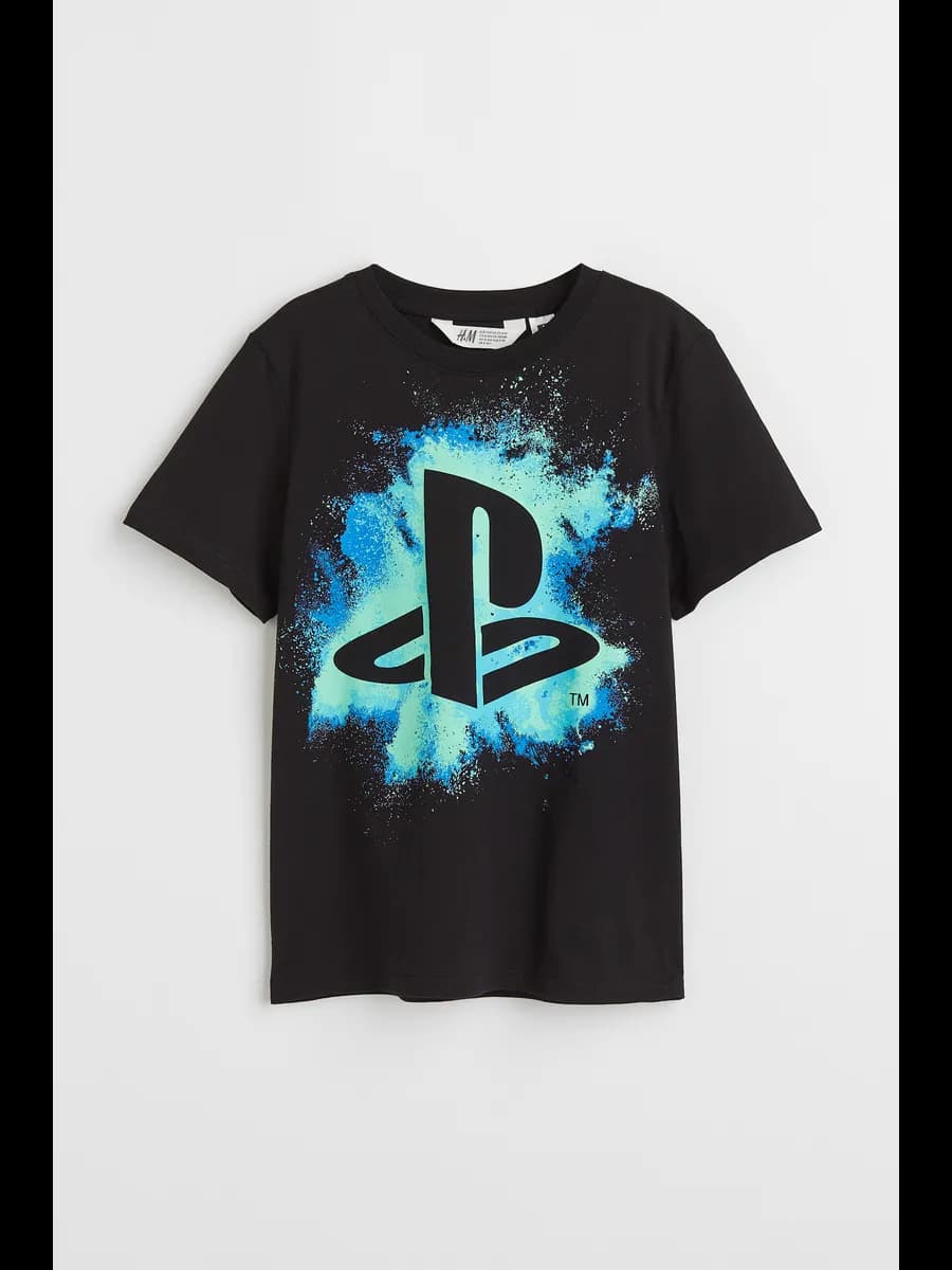 Футболка детская с принтом Playstation хлопок