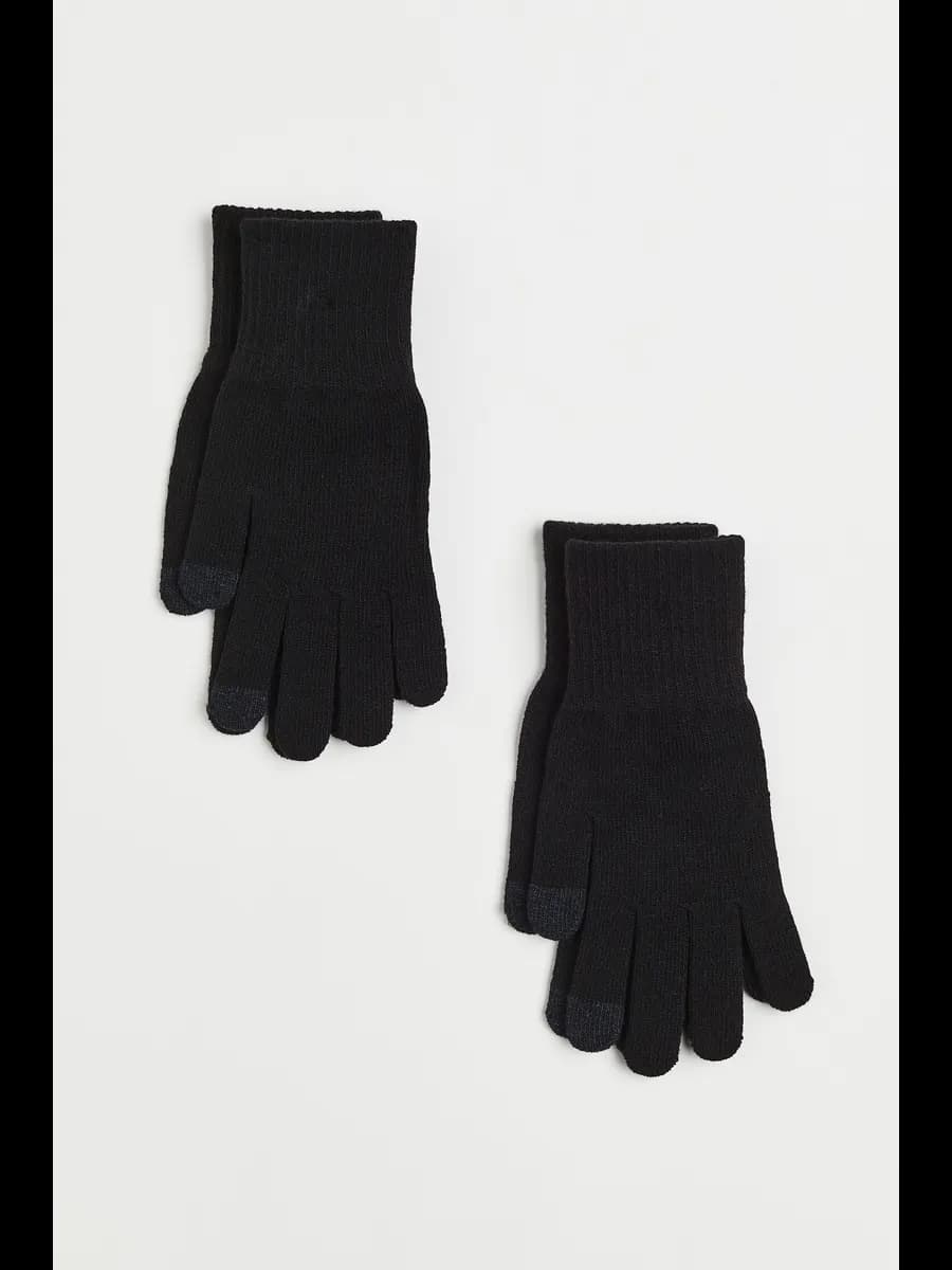 Перчатки сенсорные вязаные теплые - набор 2 шт