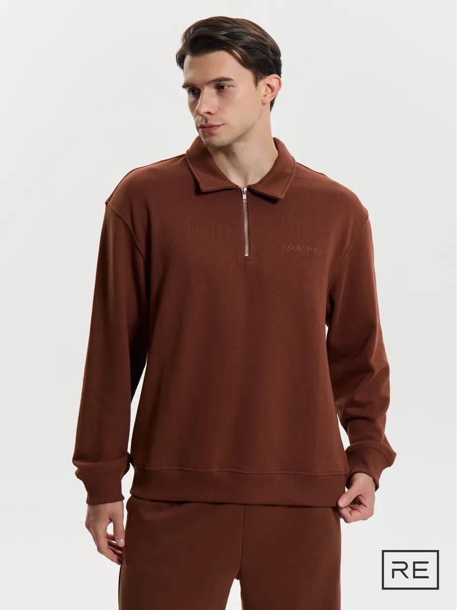 Толстовка базовая однотонная прямого кроя