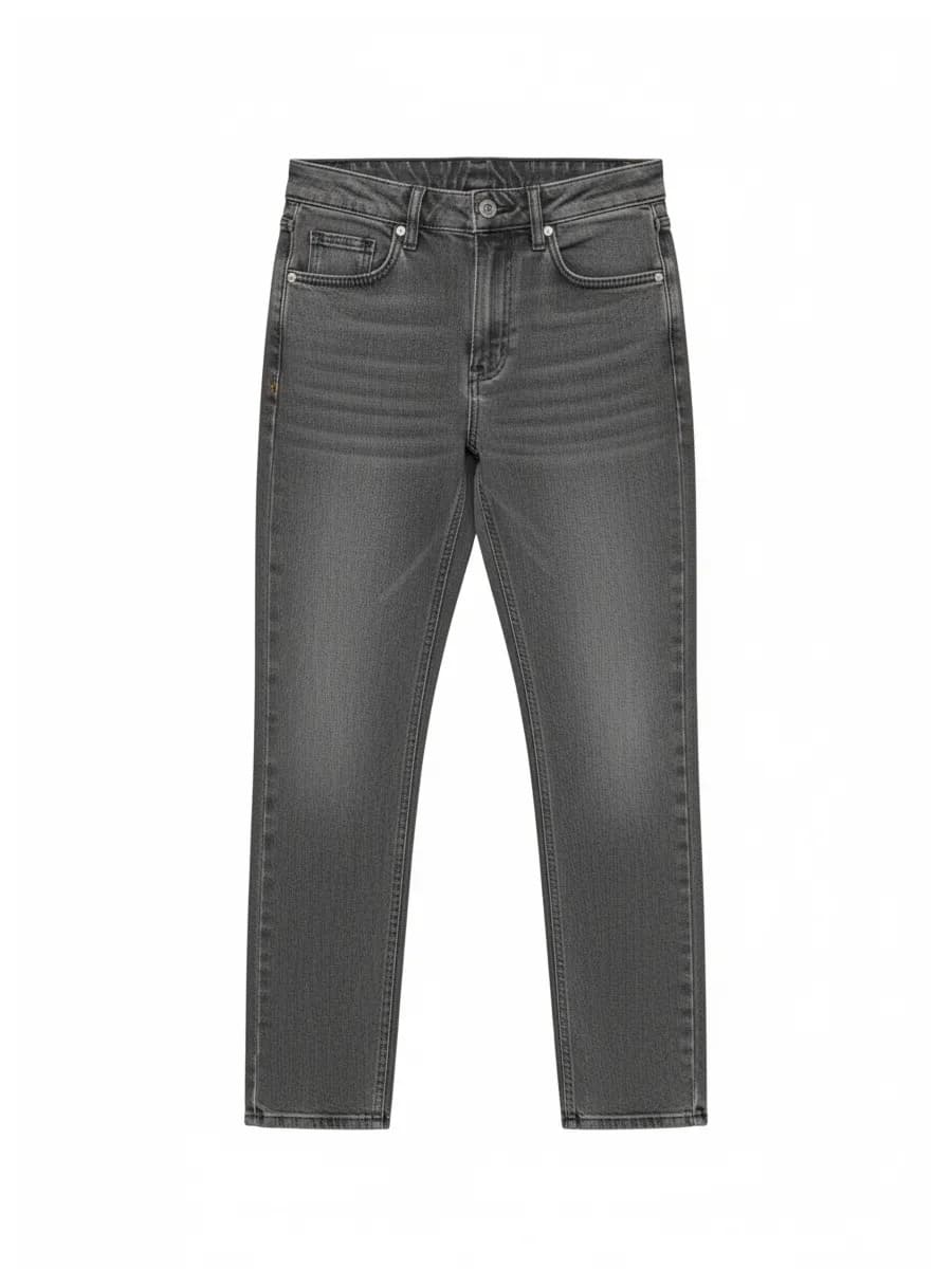 Джинсы прямые с высокой посадкой