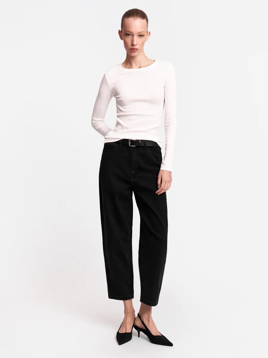 Женские джинсы Mom Fit высокой посадки - фото 1