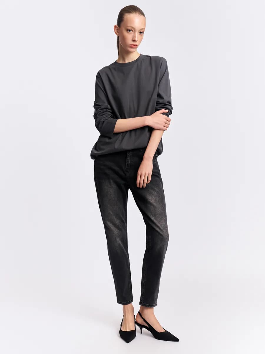 Женские джинсы Boyfriend средней посадки - фото 1