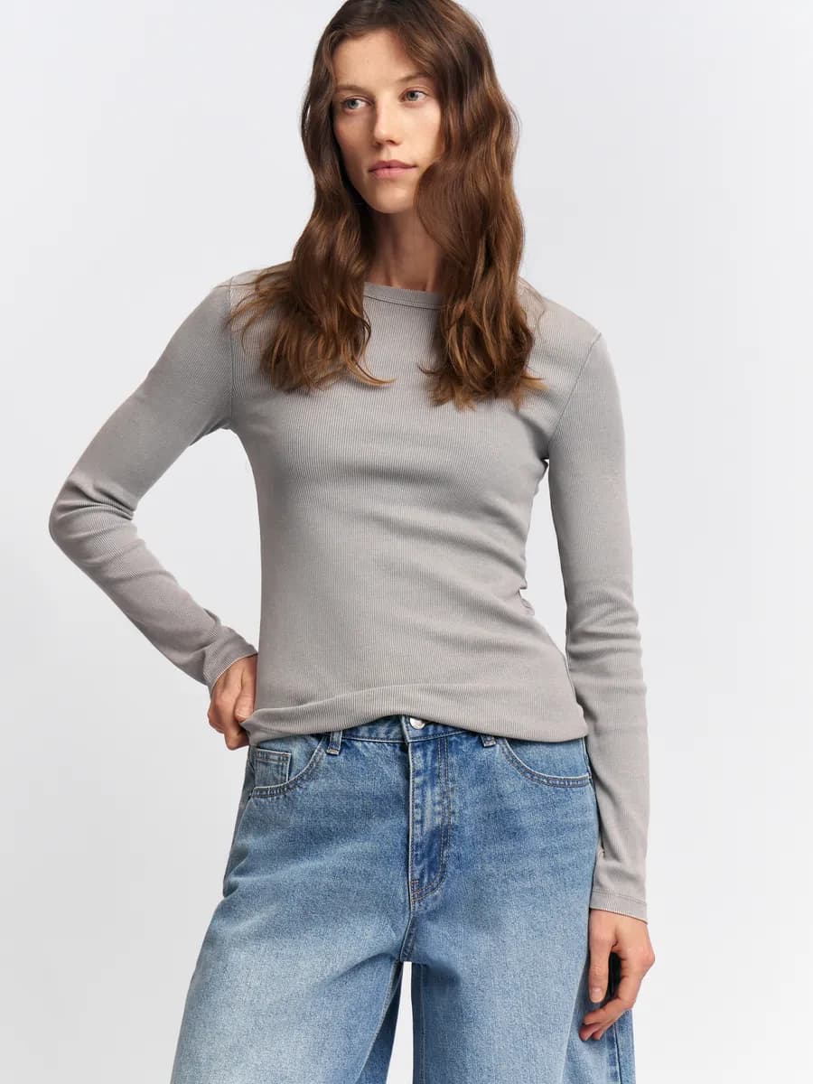 Женский лонгслив из хлопка