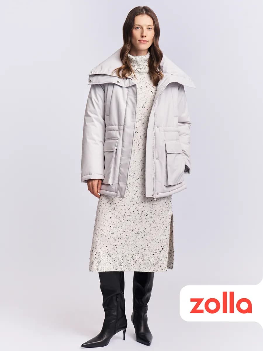 Женская куртка с воротником синтепон