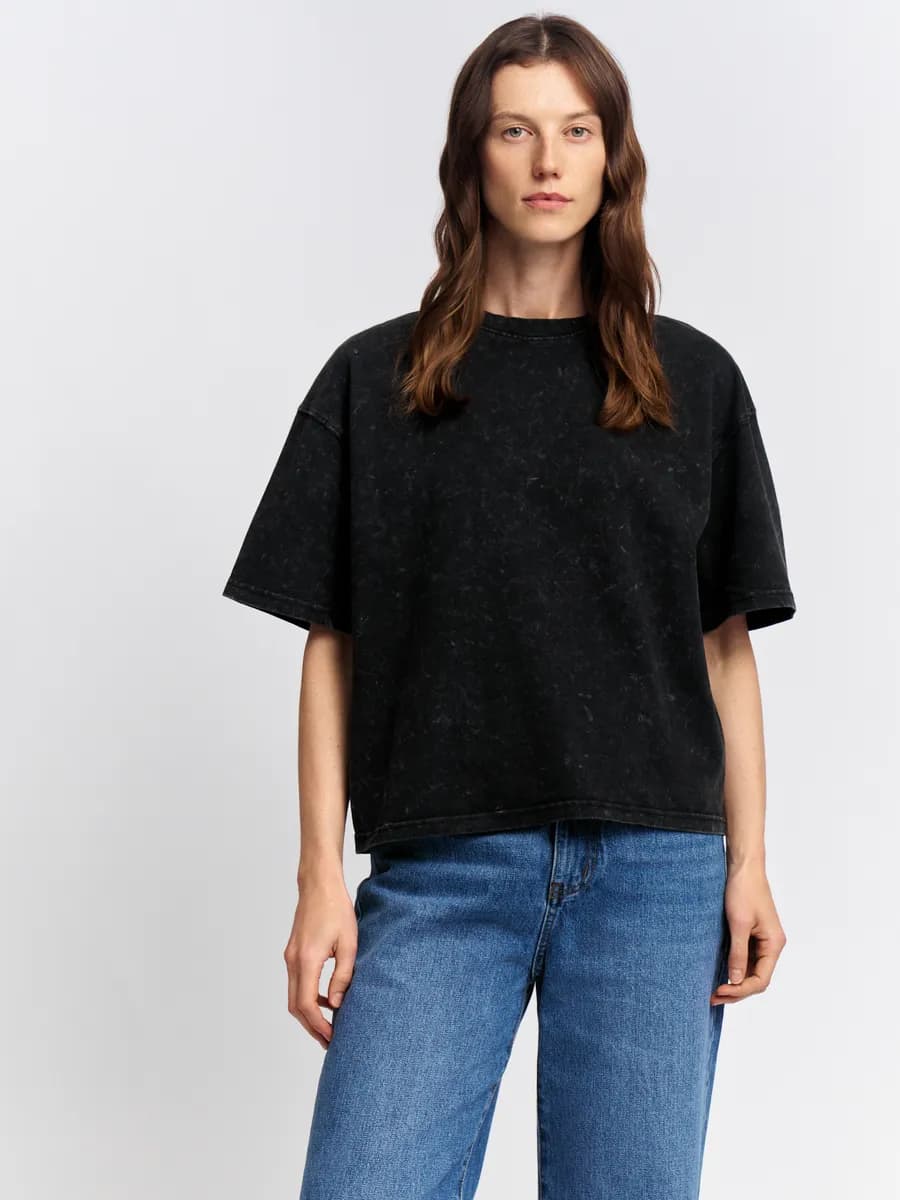 Женская оверсайз футболка из хлопка - фото 1