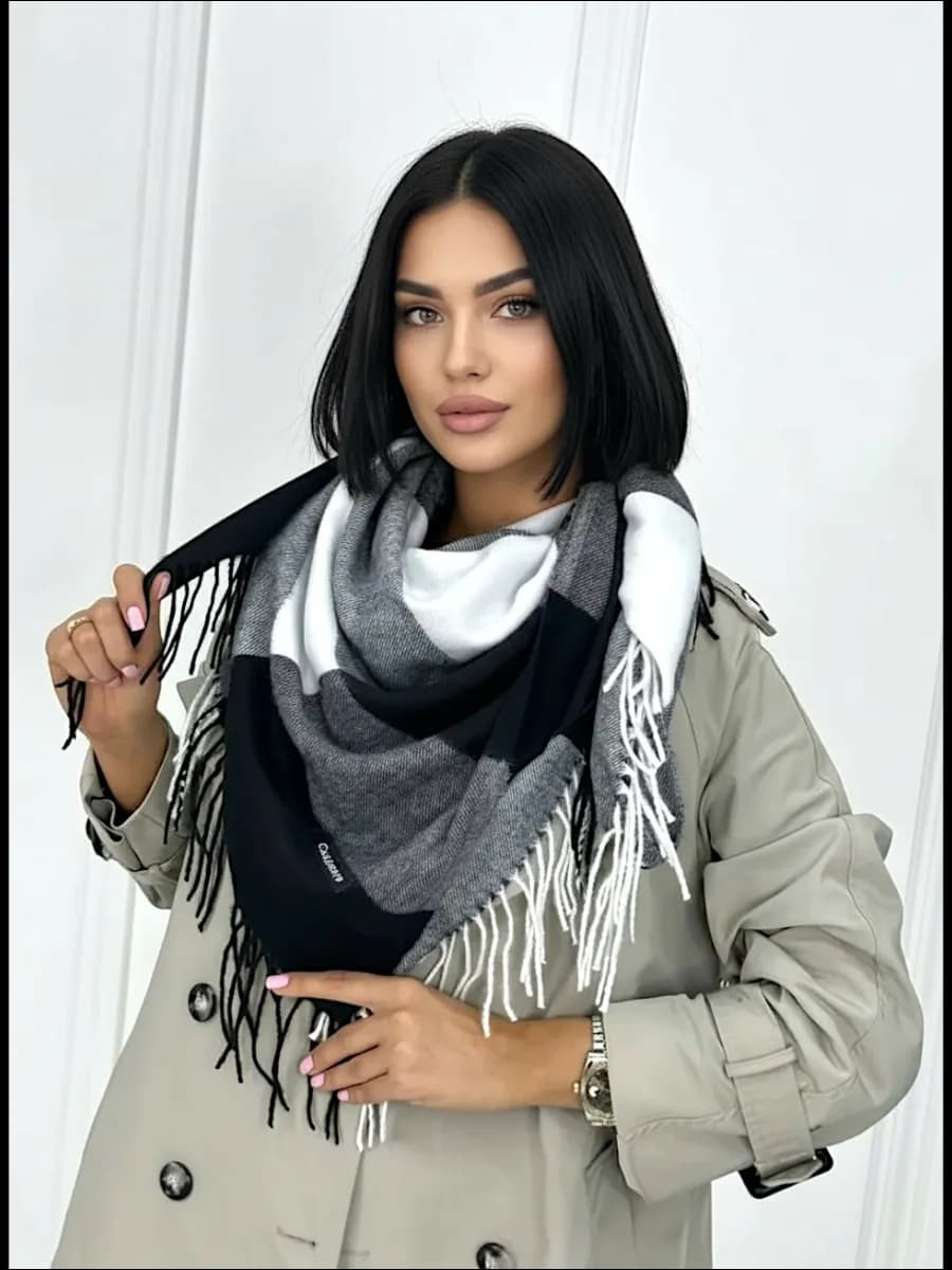 Платок палантин кашемир теплый