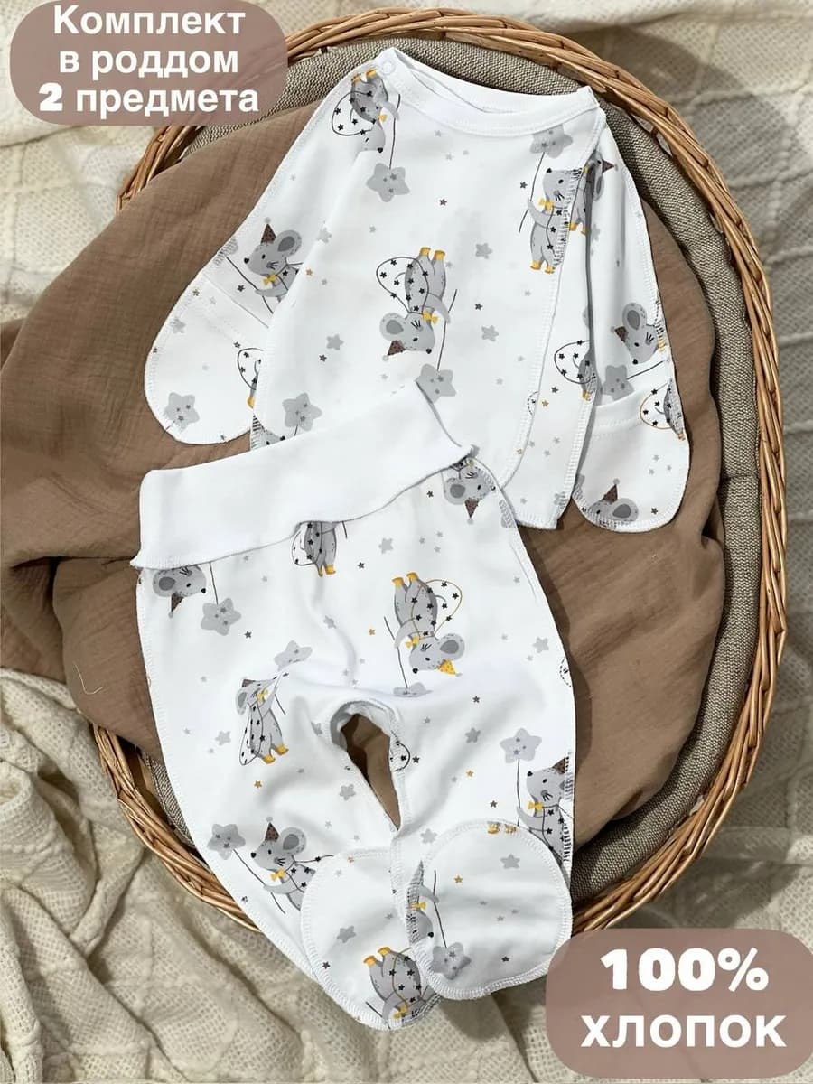 Комплект одежды для новорожденного в роддом